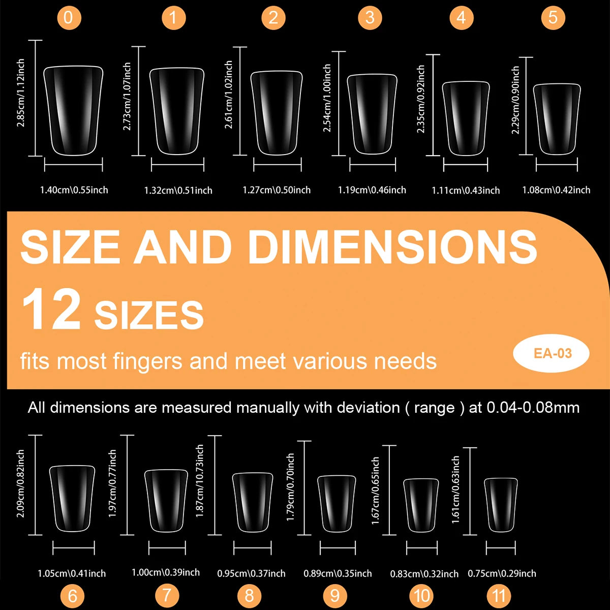 600PCS Duckbill Shaped False Nails Tips Clear Acrylic Fake Nails Half Full Cover Gel Nail Tips for Nail Extension Manicure Tools