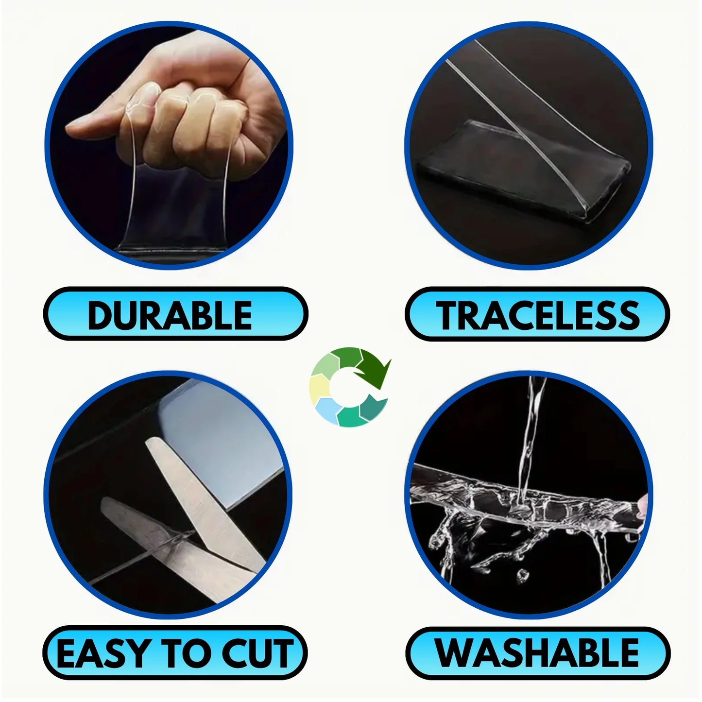 Double Sided Mounting Tape Heavy Duty Nano Two Sided Adhesive Strip for Wall Hanging - 10 Feet