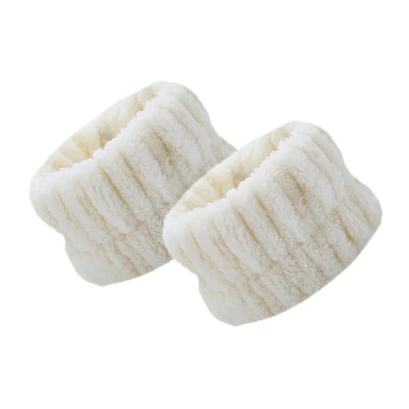 WYBU 2Pcs/set  Washing Face Spa Bracelet Women's Sports Wrist With Headband Waterproof Hand Wash Wrist Protector Handmade Makeup