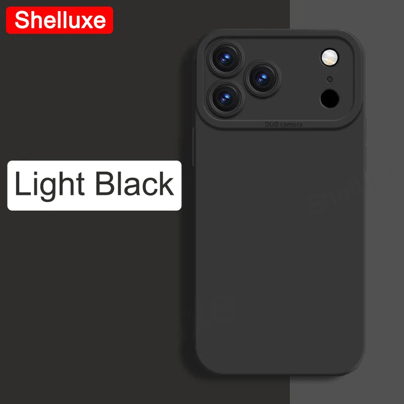 For iPhone17 Pro Max Case Shelluxe Square Liquid Silicone Cover For iPhone 17 Air iPhone17 ProMax Silky Feel Soft Phone Cases