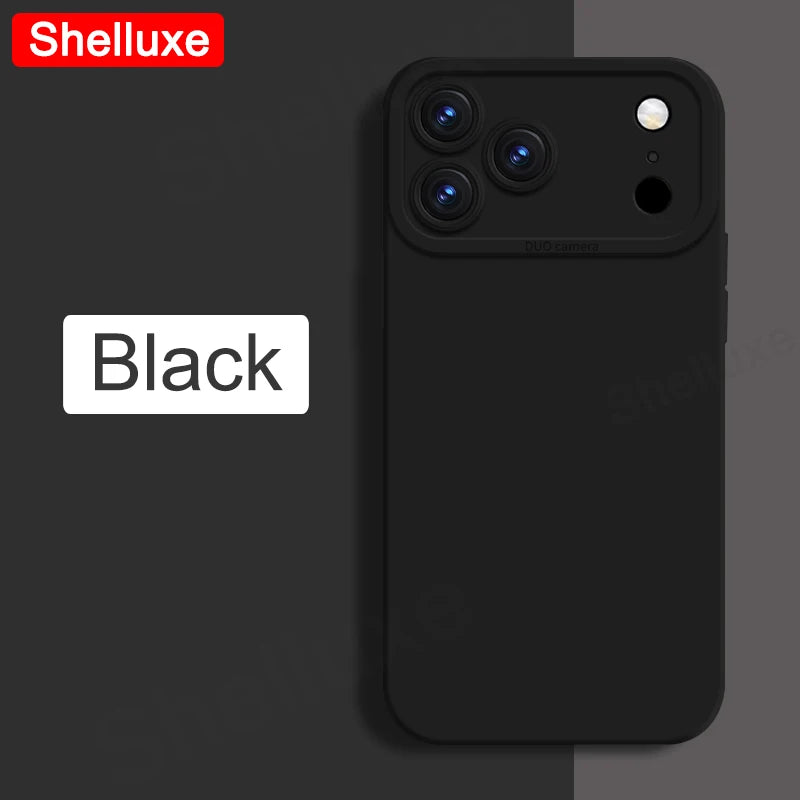 For iPhone17 Pro Max Case Shelluxe Square Liquid Silicone Cover For iPhone 17 Air iPhone17 ProMax Silky Feel Soft Phone Cases