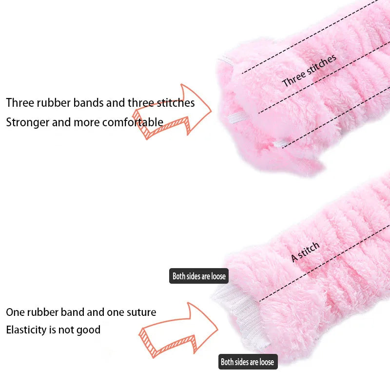 WYBU 2Pcs/set  Washing Face Spa Bracelet Women's Sports Wrist With Headband Waterproof Hand Wash Wrist Protector Handmade Makeup