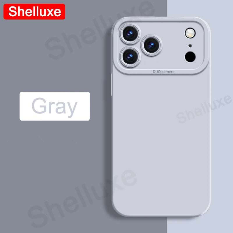 For iPhone17 Pro Max Case Shelluxe Square Liquid Silicone Cover For iPhone 17 Air iPhone17 ProMax Silky Feel Soft Phone Cases