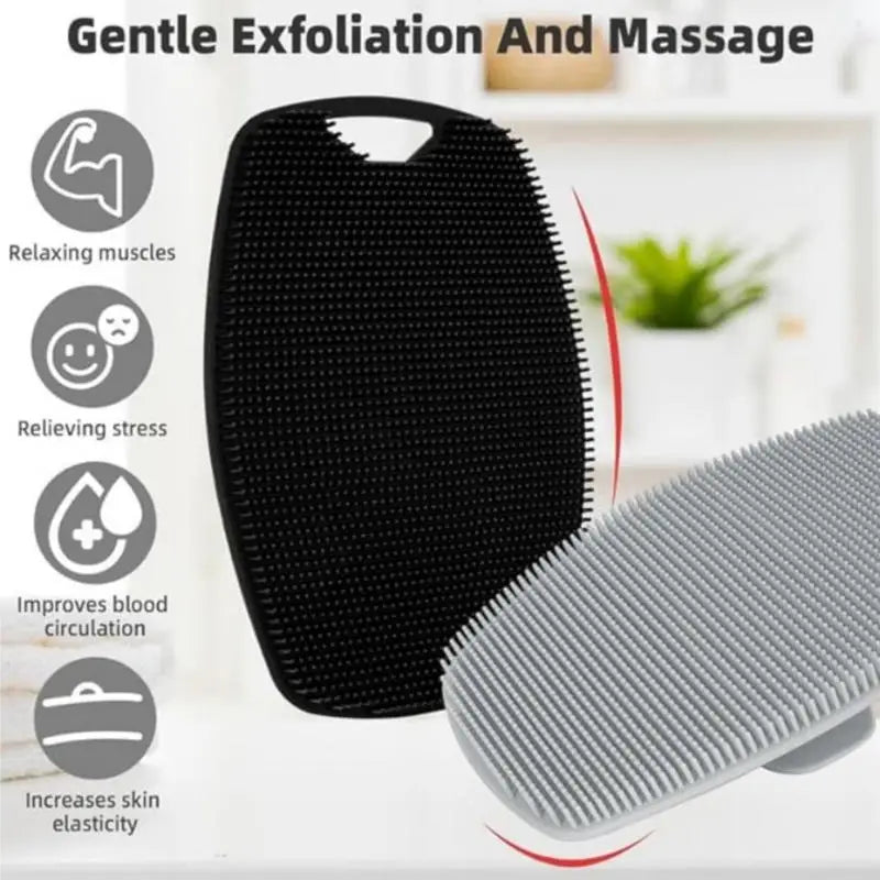 1/5pc Soft Silicone Exfoliating Brush Cleanser Manual Body Cleansing Care Scrubber Shower Gentle Massage Bath For Men
