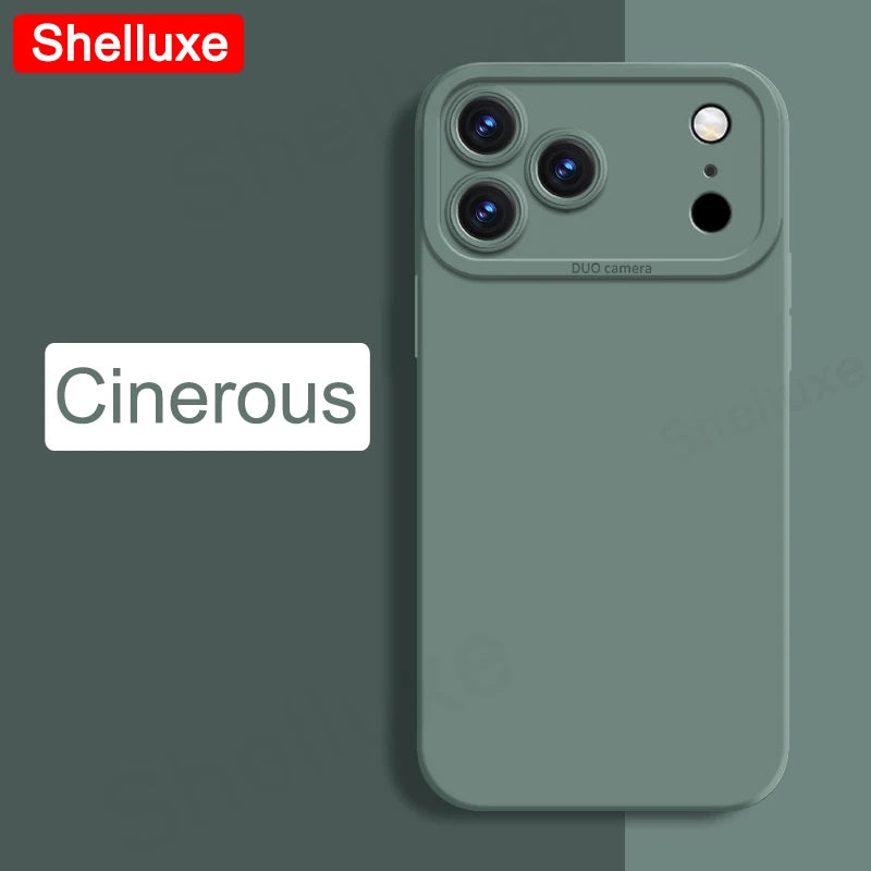 For iPhone17 Pro Max Case Shelluxe Square Liquid Silicone Cover For iPhone 17 Air iPhone17 ProMax Silky Feel Soft Phone Cases