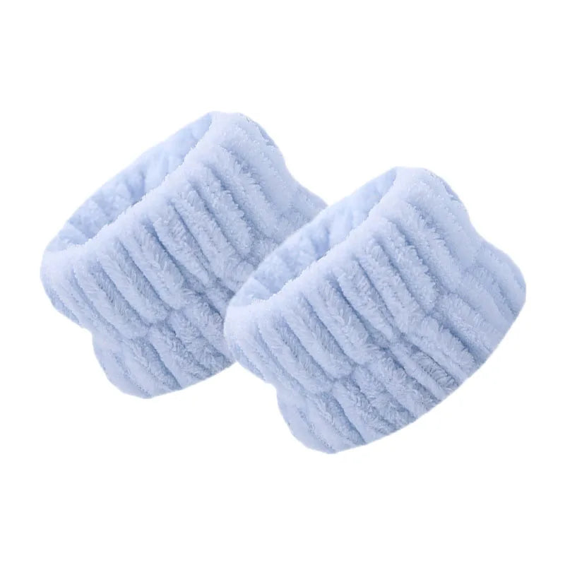 WYBU 2Pcs/set  Washing Face Spa Bracelet Women's Sports Wrist With Headband Waterproof Hand Wash Wrist Protector Handmade Makeup