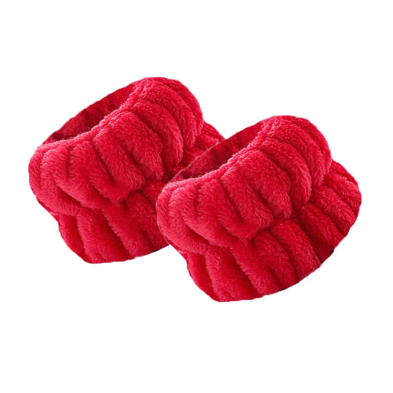 WYBU 2Pcs/set  Washing Face Spa Bracelet Women's Sports Wrist With Headband Waterproof Hand Wash Wrist Protector Handmade Makeup