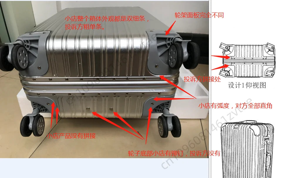 100% Aluminum-magnesium Alloy Travel Suitcase High Quality Rolling Luggage 20/24/26/29'' Trolley Luggage Carry-On Cabin Suitcase