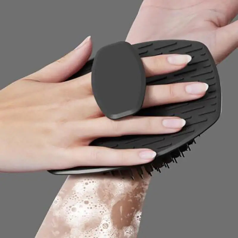 1/5pc Soft Silicone Exfoliating Brush Cleanser Manual Body Cleansing Care Scrubber Shower Gentle Massage Bath For Men