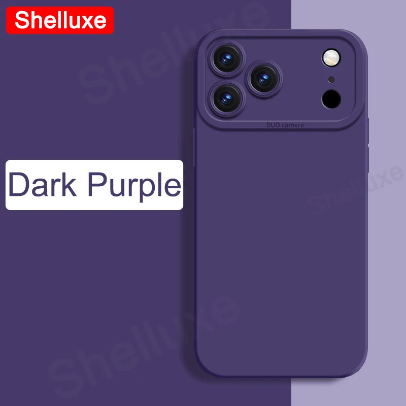 For iPhone17 Pro Max Case Shelluxe Square Liquid Silicone Cover For iPhone 17 Air iPhone17 ProMax Silky Feel Soft Phone Cases