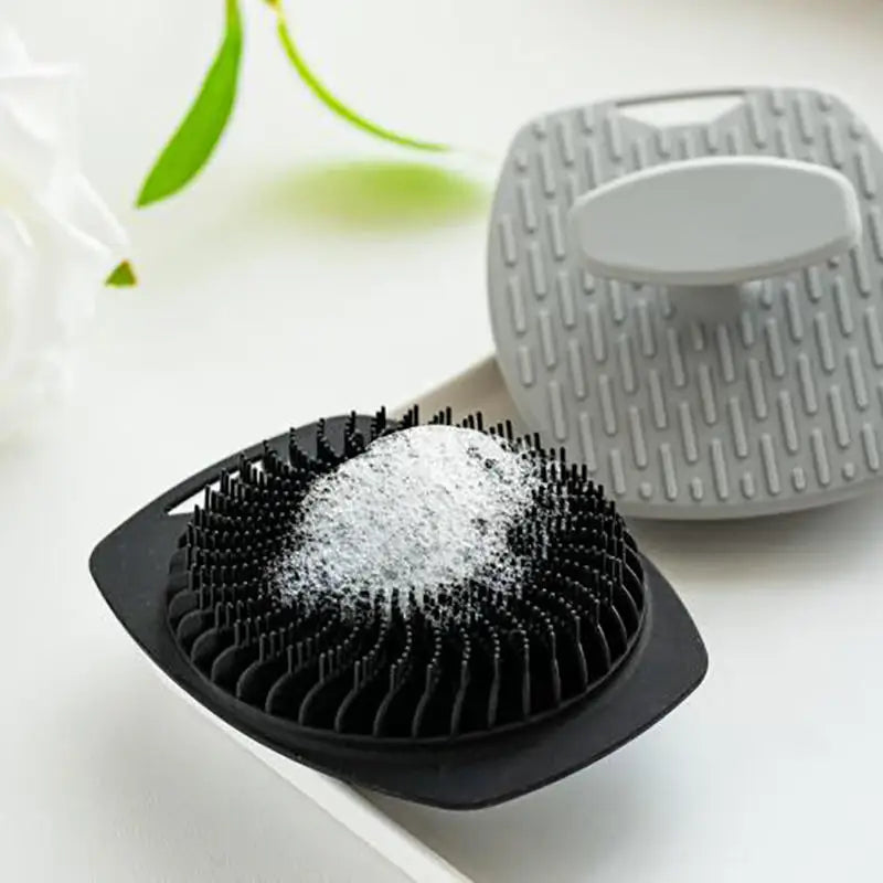1/5pc Soft Silicone Exfoliating Brush Cleanser Manual Body Cleansing Care Scrubber Shower Gentle Massage Bath For Men