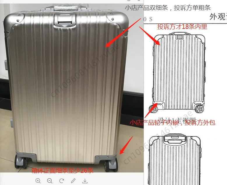 100% Aluminum-magnesium Alloy Travel Suitcase High Quality Rolling Luggage 20/24/26/29'' Trolley Luggage Carry-On Cabin Suitcase
