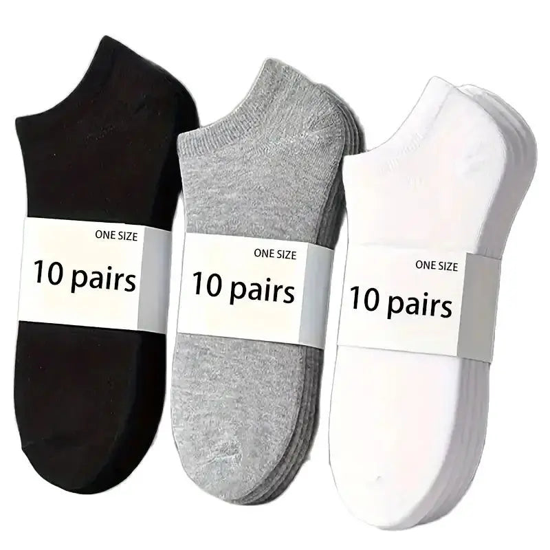 5/10-Pack Unisex Comfort-Fit Ankle Socks For All, Breathable & Lightweight - Ideal For Sports & Daily Wear
