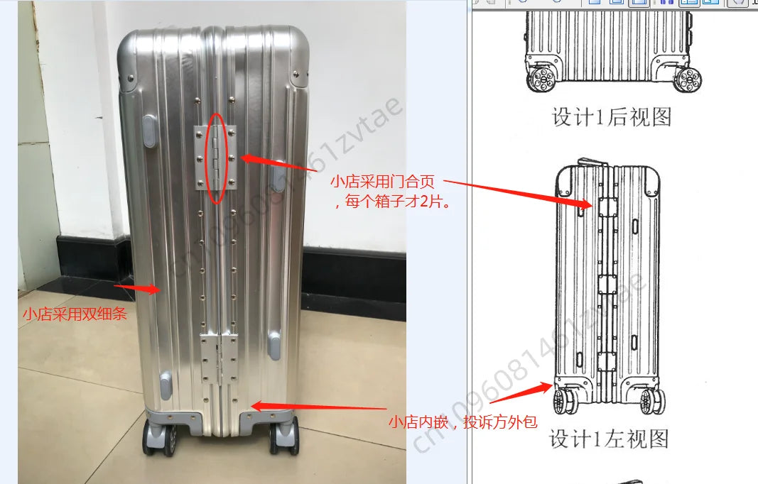 100% Aluminum-magnesium Alloy Travel Suitcase High Quality Rolling Luggage 20/24/26/29'' Trolley Luggage Carry-On Cabin Suitcase