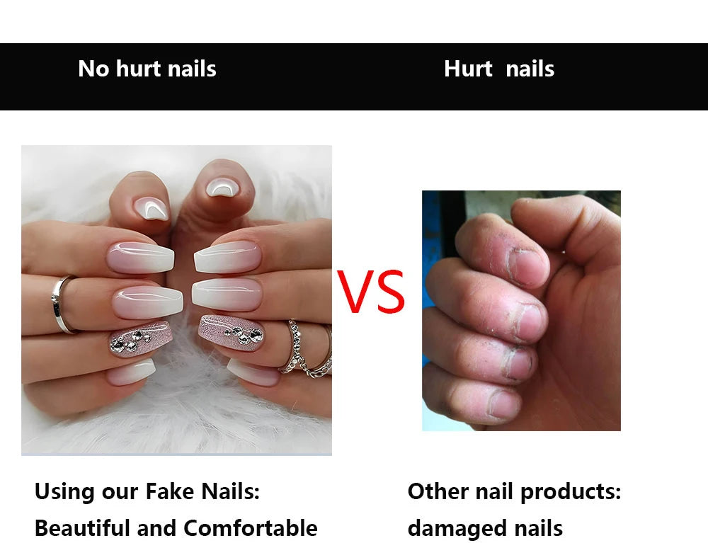 24Pcs Glossy Short Ballerina Press On Nails Pink Glitter Style False Nails With Rhinestone Shiny Artificial Reusable Fake Nails