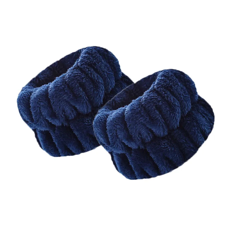 WYBU 2Pcs/set  Washing Face Spa Bracelet Women's Sports Wrist With Headband Waterproof Hand Wash Wrist Protector Handmade Makeup