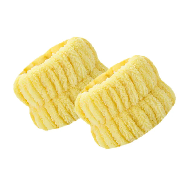 WYBU 2Pcs/set  Washing Face Spa Bracelet Women's Sports Wrist With Headband Waterproof Hand Wash Wrist Protector Handmade Makeup
