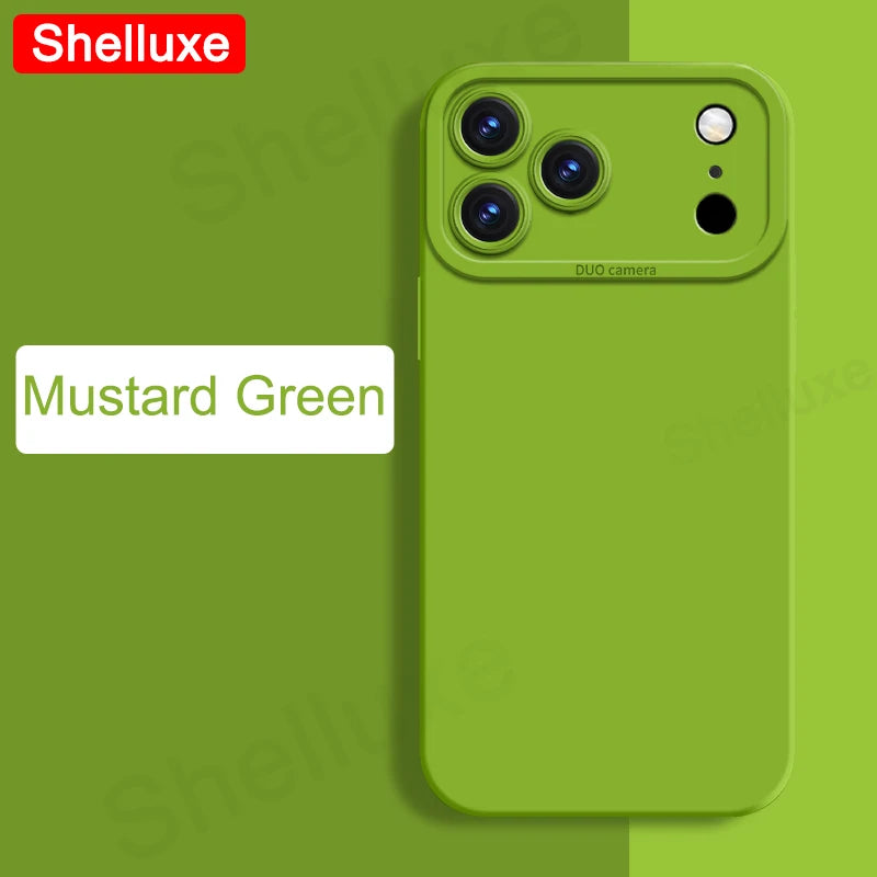 For iPhone17 Pro Max Case Shelluxe Square Liquid Silicone Cover For iPhone 17 Air iPhone17 ProMax Silky Feel Soft Phone Cases