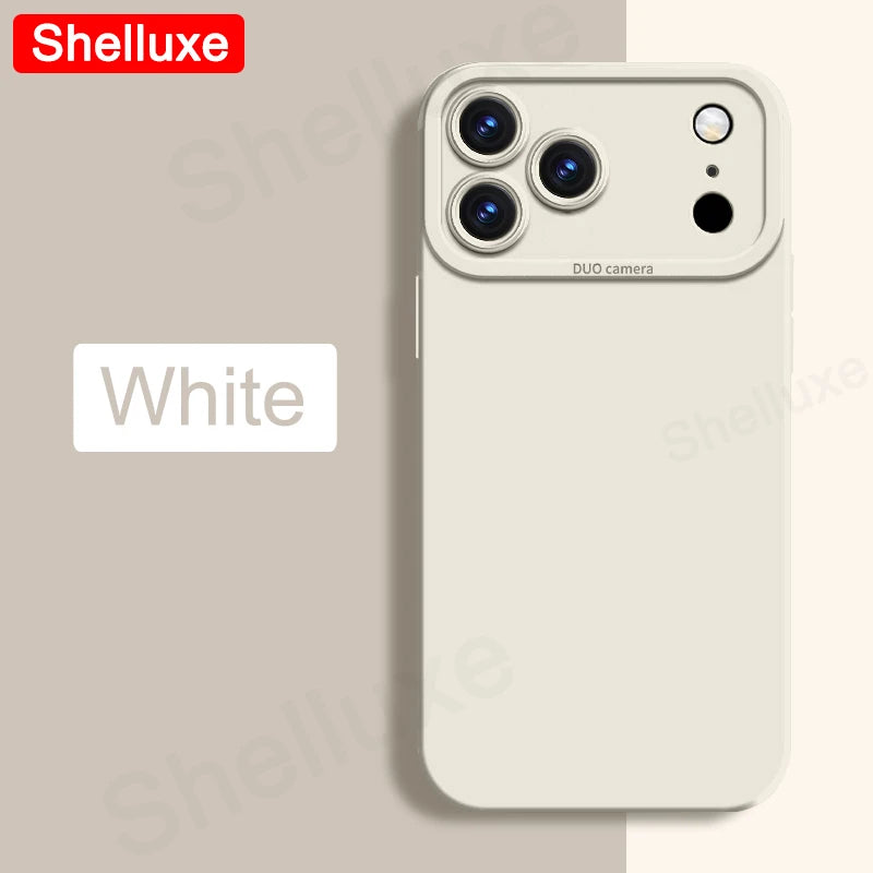 For iPhone17 Pro Max Case Shelluxe Square Liquid Silicone Cover For iPhone 17 Air iPhone17 ProMax Silky Feel Soft Phone Cases