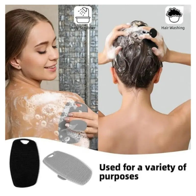 1/5pc Soft Silicone Exfoliating Brush Cleanser Manual Body Cleansing Care Scrubber Shower Gentle Massage Bath For Men