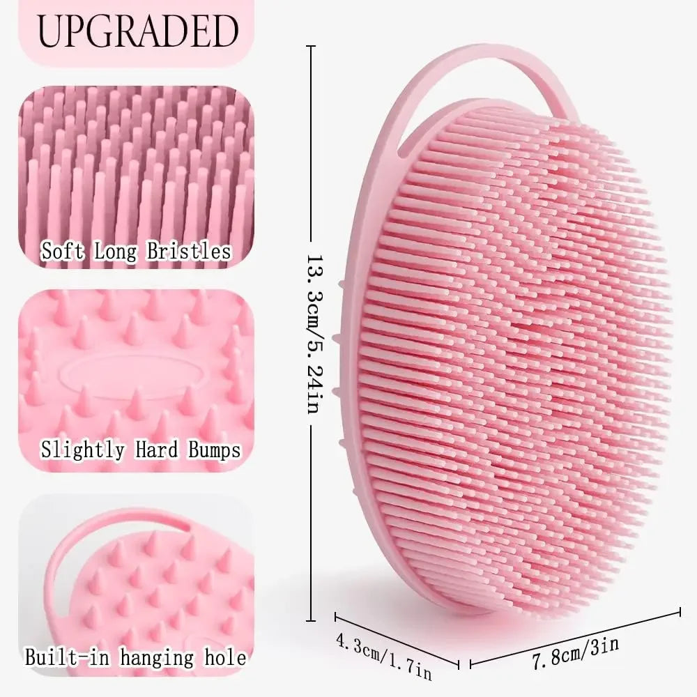 NEW Silicone Body Scrubber Exfoliating Baby Shower Gentle SPA Massage Brush Cleanser for Body Wash Brush Back Scrubber Bath Tool