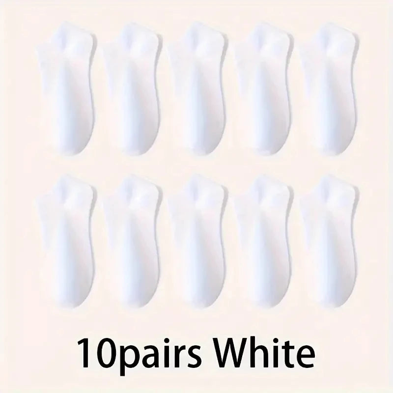 5/10-Pack Unisex Comfort-Fit Ankle Socks For All, Breathable & Lightweight - Ideal For Sports & Daily Wear