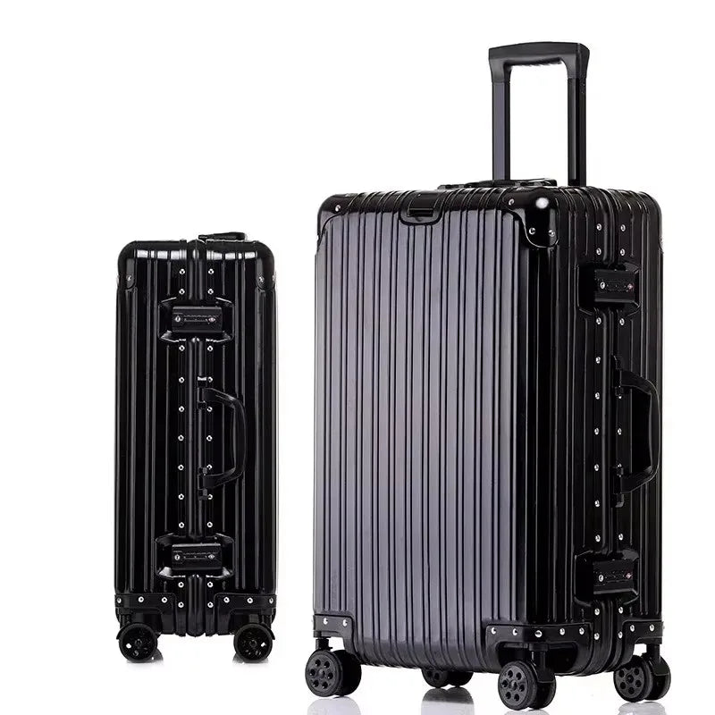 100% Aluminum-magnesium Alloy Travel Suitcase High Quality Rolling Luggage 20/24/26/29'' Trolley Luggage Carry-On Cabin Suitcase